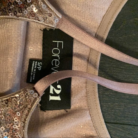Forever 21 Rosegold sequin mini dress, size S - Picture 6 of 8